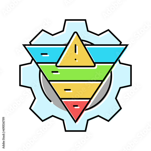 controls risk color icon vector. controls risk sign. isolated symbol illustration