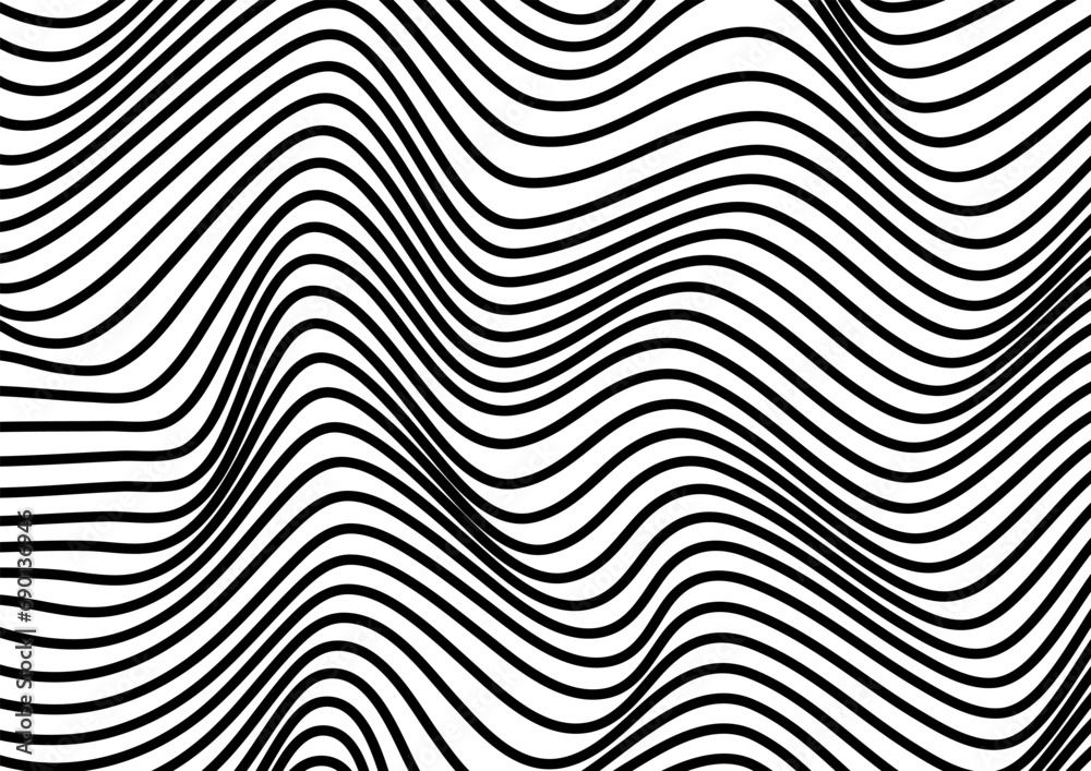 Wave stripe background. Ripple striped texture curve lines background