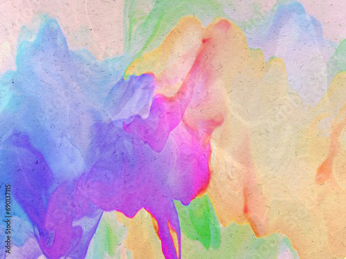 Abstract colorful watercolor for background. recycled paper or cardboard texture. 