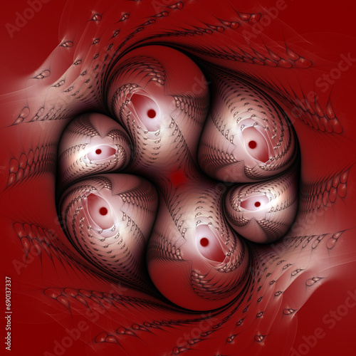 Abstract visionary object. Created in the program Apophysis 7x. photo