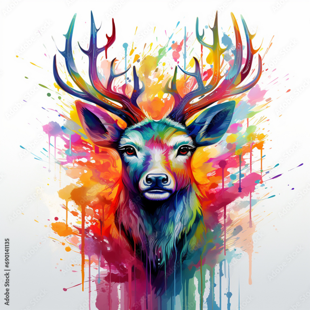colorful christmas deer colorful christmas deer