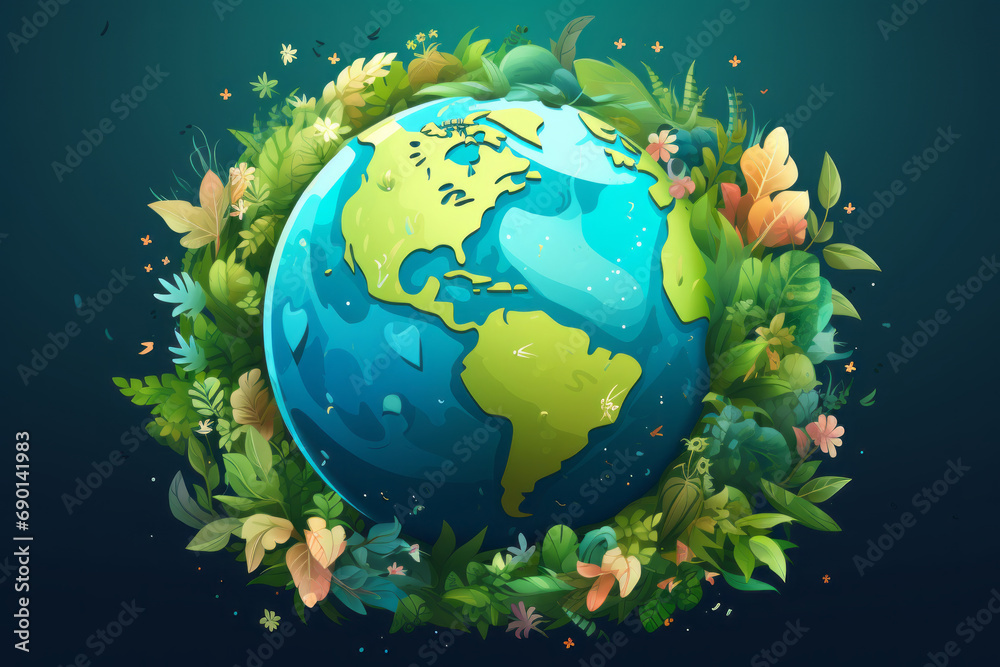 Miniature illustration of planet Earth Miniature illustration of planet Earth