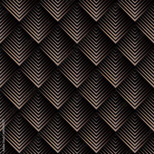 Fish scale square background pattern. Rhombus shaped scales. Illusion effect. Geometric tiles in art. Cover background. Wall paper texture. Wrapping paper. Fabric pattern.