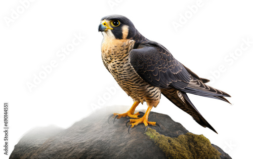 Falcon Majesty On Isolated Background