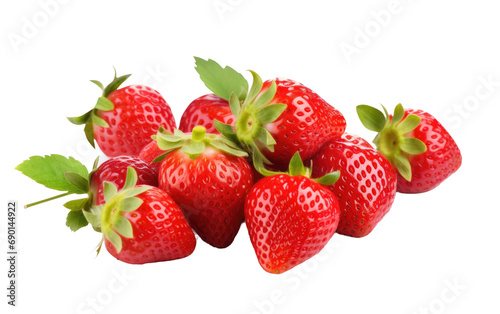 Red Strawberries On Isolated Background