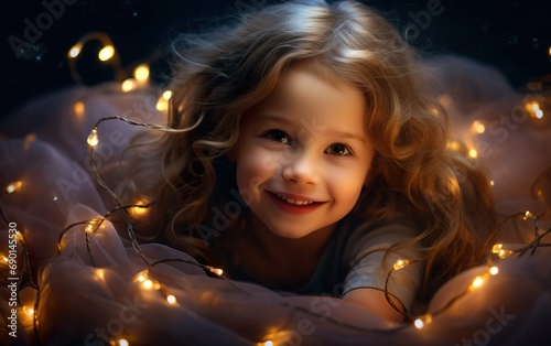 Fantasy portrait of a cute child with f