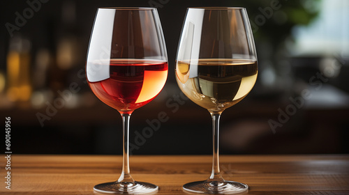 Red and yellow wine.