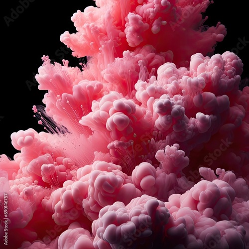 Abstract colorful smoke cloud effect