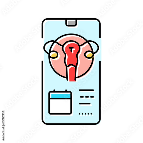 ovulation tracking gynecologist color icon vector. ovulation tracking gynecologist sign. isolated symbol illustration