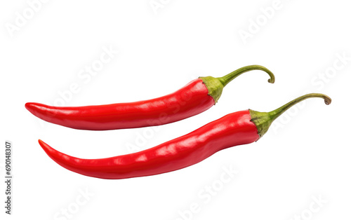 Red Chili Peppers On Transparent Background