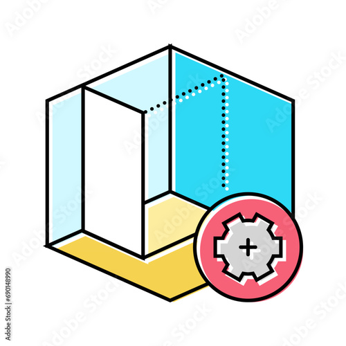 space optimization interior designer color icon vector. space optimization interior designer sign. isolated symbol illustration