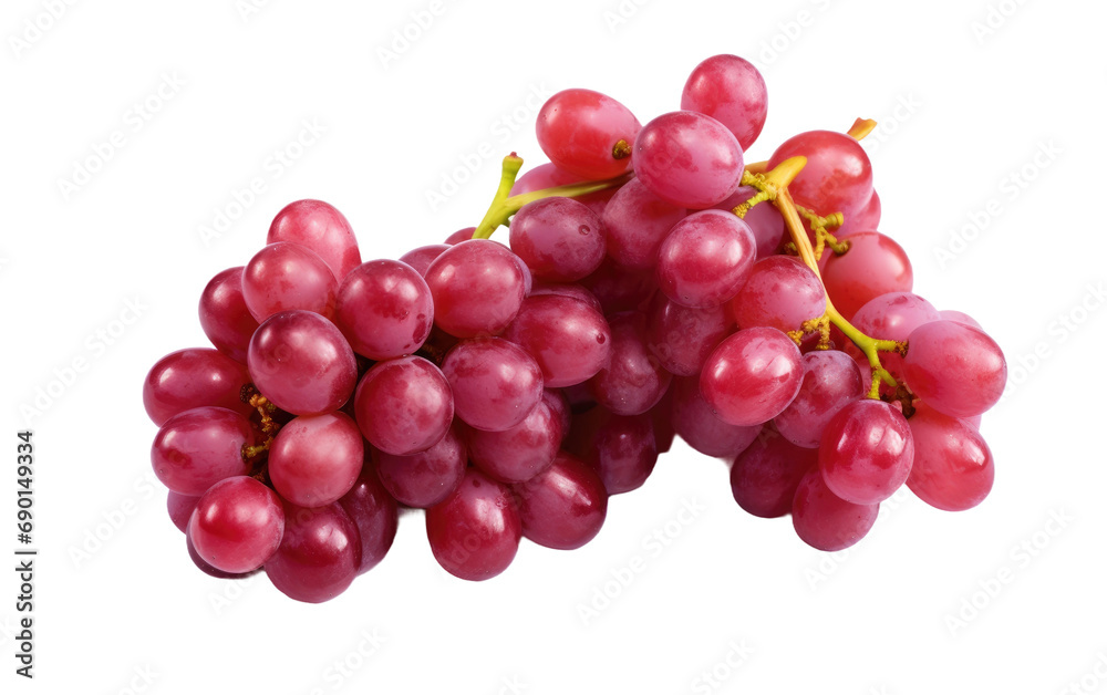 Sweet Red Grapes On Transparent Background