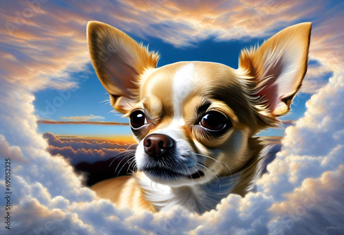Chihuahua in the peaceful sky.