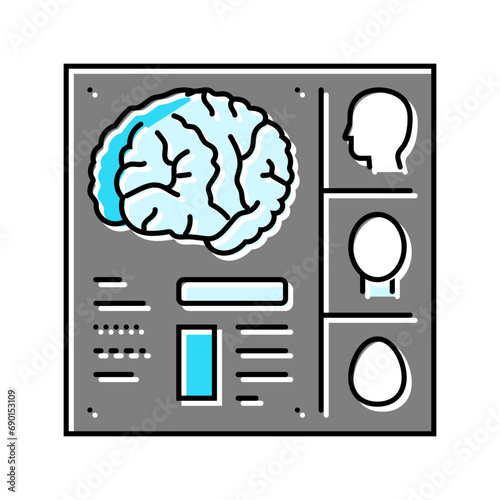 brain examination neurologist color icon vector. brain examination neurologist sign. isolated symbol illustration