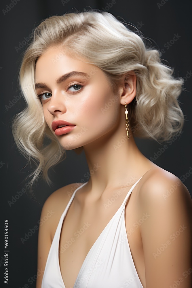 Beautiful model girl in a plain white studio, softly light. Suitable for diverse commercial projects Beautiful model girl in a plain white studio, softly light. Suitable for diverse commercial projects
