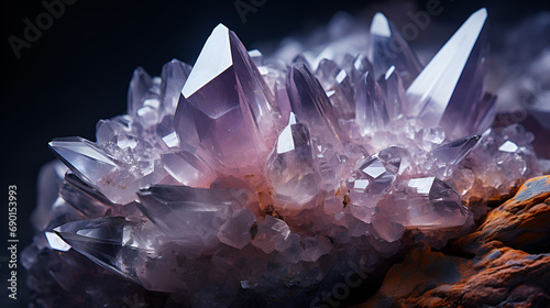 Colorful gemstones and crystals, A close up of crystal covered stalactites, showcasing the otherworldly beauty of mineral formations that have evolved over millennia, bstract colored crystal backgroun