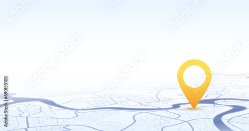 Abstract lines geometric shapes, cartographic texture. Navigation pin. Vibrant and eye-catching. Abstract map background. Transportation and roads. Digital art. Editable vector illustration