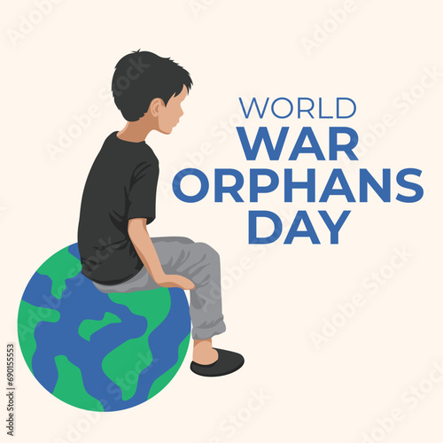 World War Orphans Day design template good for celebration usage. orphans design illustration. orphans image. vector eps 10. banner template.
