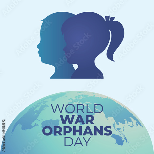 World War Orphans Day design template good for celebration usage. orphans design illustration. orphans image. vector eps 10. banner template.