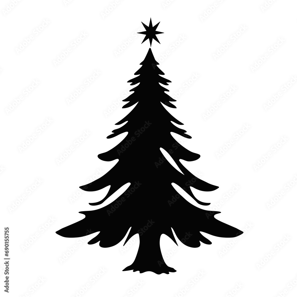 christmas tree vector illustration