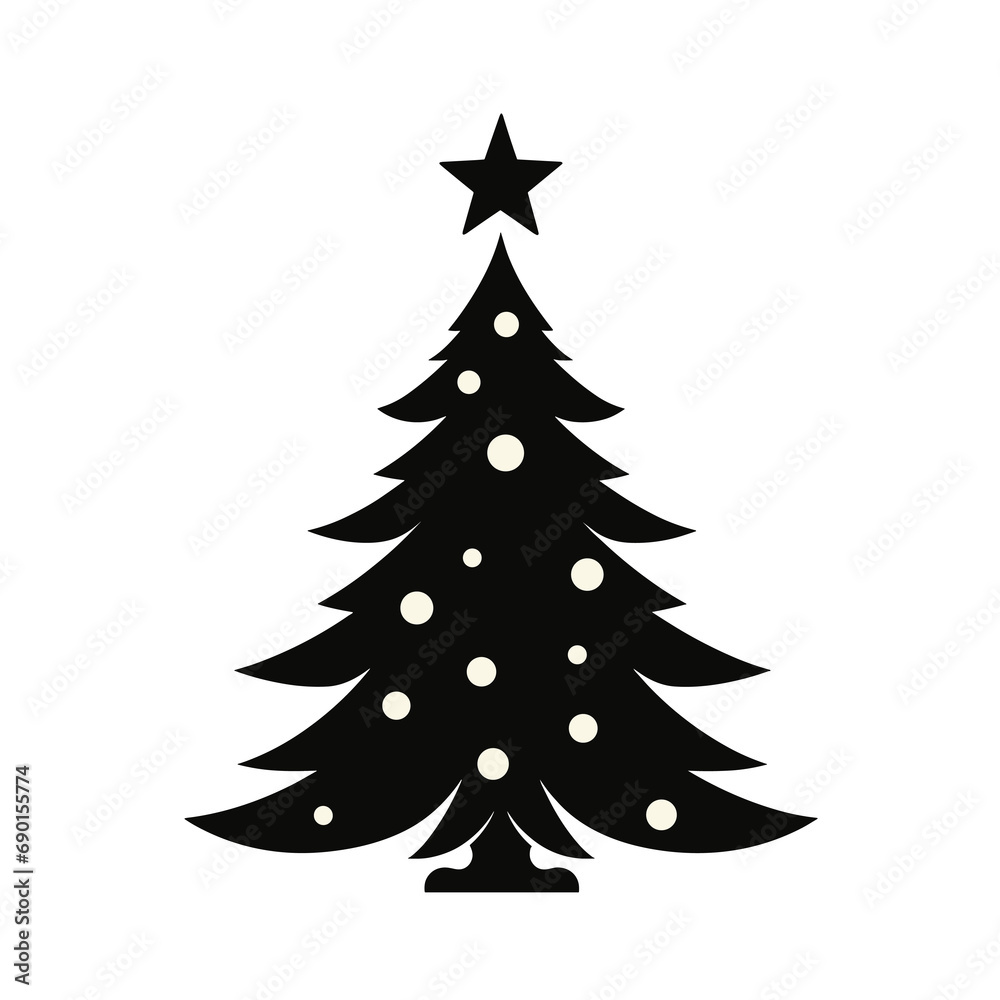 Obraz premium christmas tree illustration