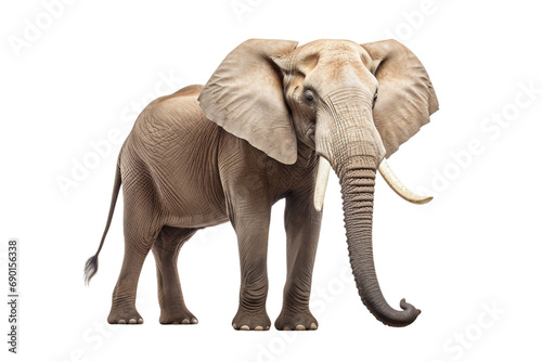 Elephant Isolated on Transparent Background. Ai