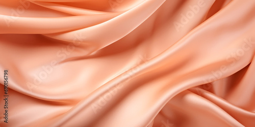 A close up of a peach colored fabric, peach fuzz, color of the year 2024, monochromatic image