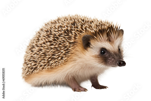 Hedgehog Isolated on Transparent Background. Ai