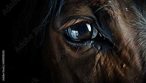  Recreation of eye horse. Artificial intelligence
