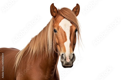 Horse Isolated on Transparent Background. Ai