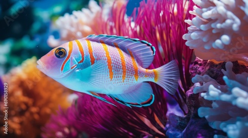 Colorful Tropical Fish in Coral Reef
