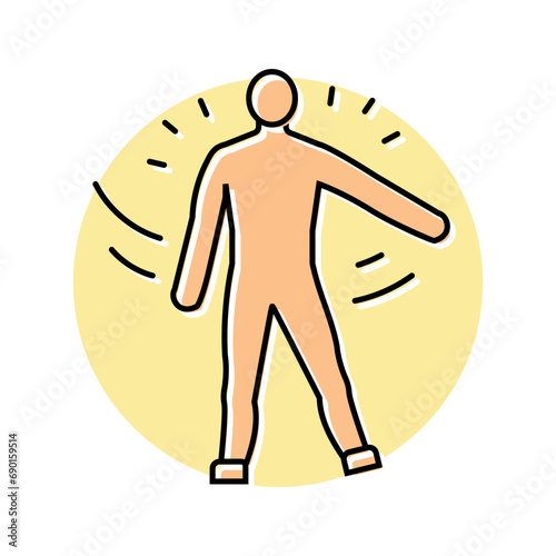 loss balance disease symptom color icon vector. loss balance disease symptom sign. isolated symbol illustration