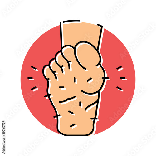 sensation pins needles disease symptom color icon vector. sensation pins needles disease symptom sign. isolated symbol illustration