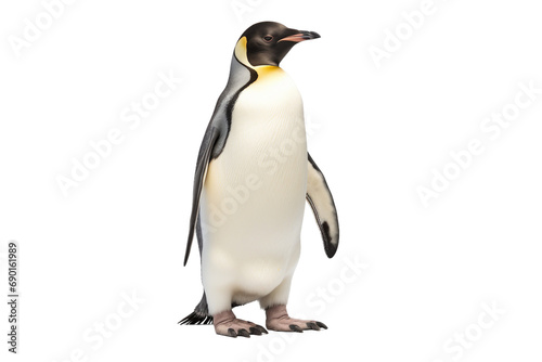 Penguin Isolated on Transparent Background. Ai