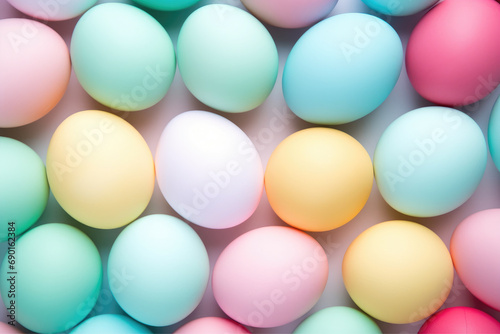 Colorful Easter Egg background with Copy space  AI Generative