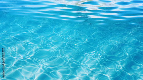 Blue water pool surface
