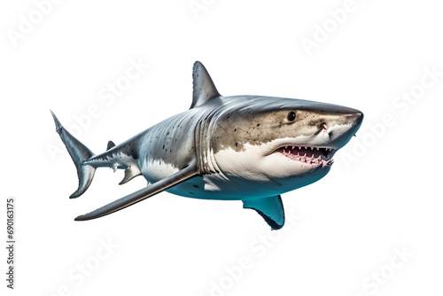 Shark Isolated on Transparent Background. Ai