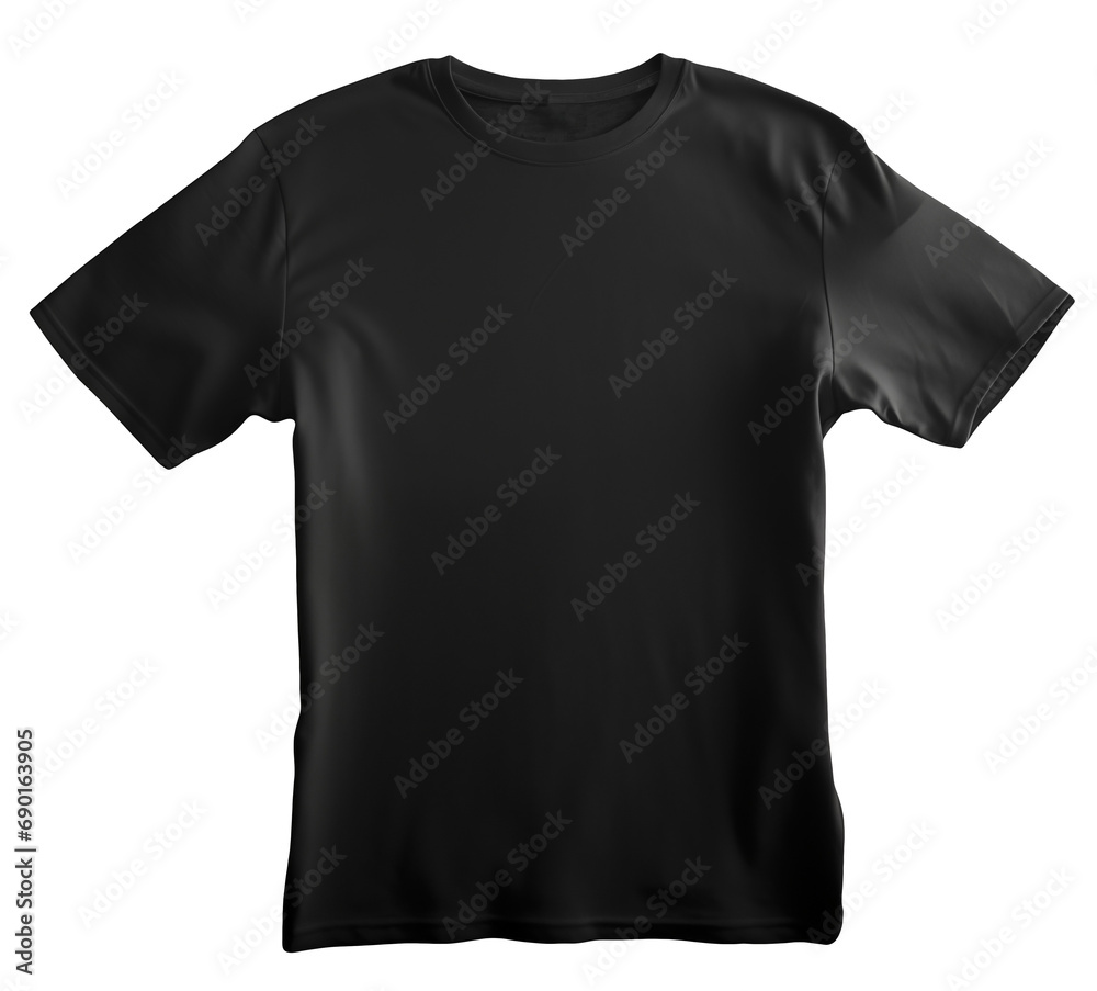 Crisp Canvas Frontal Elegance of the Isolated Black T-Shirt on a transparent background Generated AI Crisp Canvas Frontal Elegance of the Isolated Black T-Shirt on a transparent background Generated AI