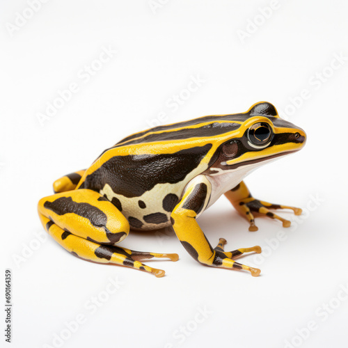 yellowback frog on white background.