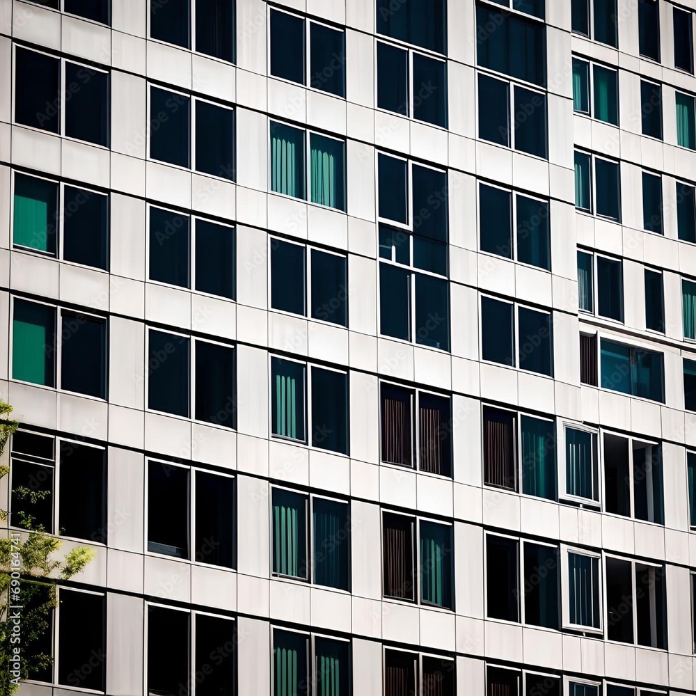 Irregular Windows Tall Building Illustration Urban City Concept Irregular Windows Tall Building Illustration Urban City Concept