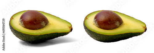 Avocado, on a transparent background, digital photography Generated by AI