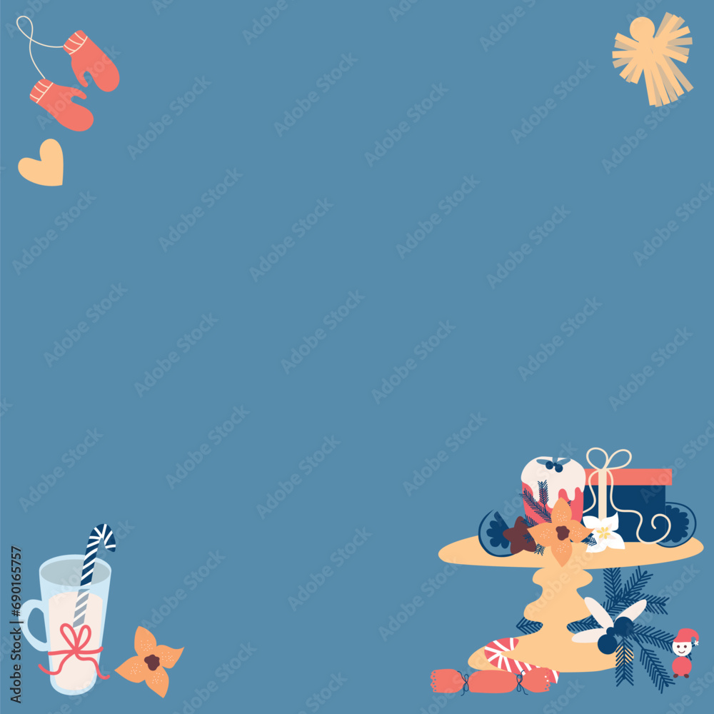 Obraz premium Christmas card frame