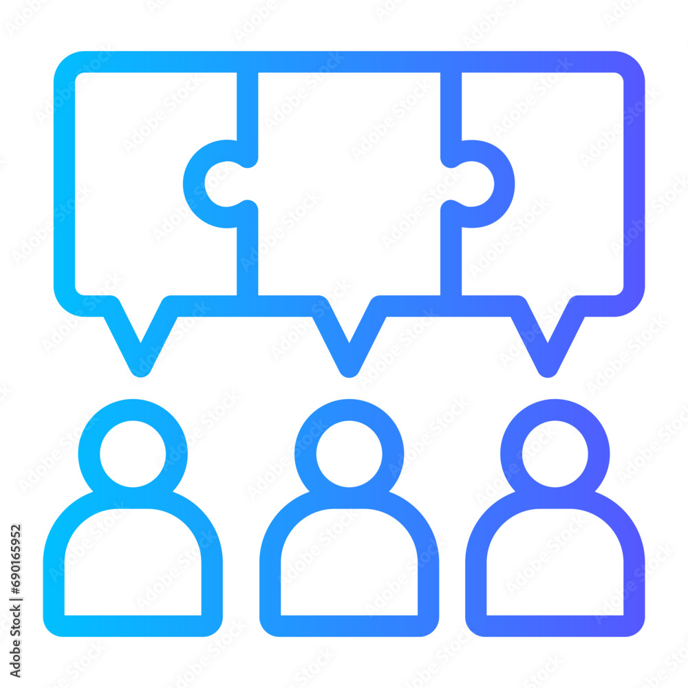 collaboration gradient icon collaboration gradient icon