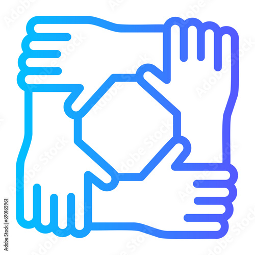 collaboration gradient icon