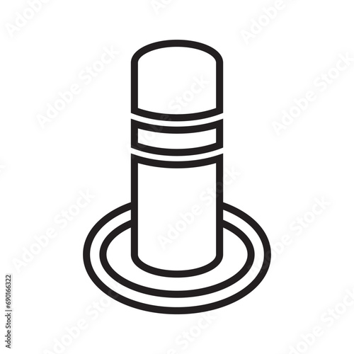 bollards icon design vector isolated