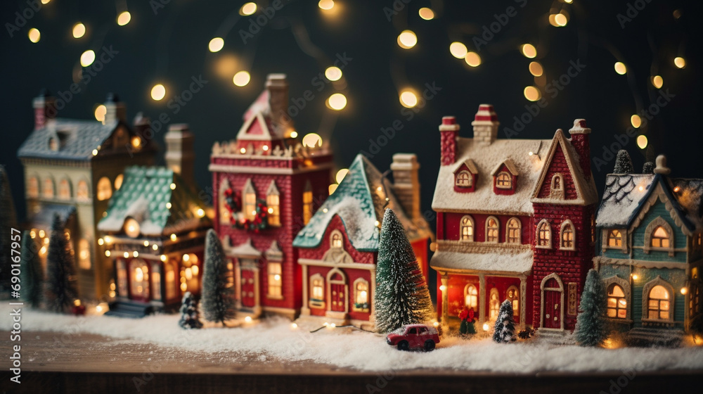 Fototapeta premium christmas lights in the city