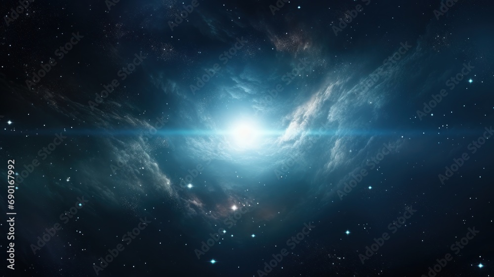 Fototapeta premium The Milky Way galaxy as seen from a distant exoplanet.