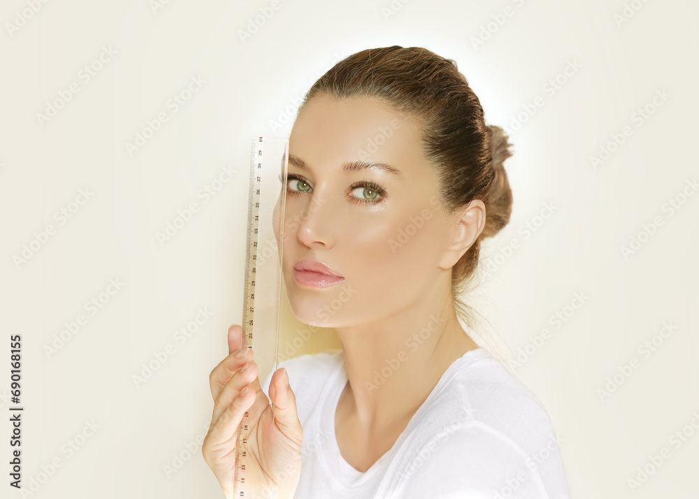 Making Beauty, modifying face to make it closer to the Golden Mask,plastic surgery. correction of asymmetry.. Making Beauty, modifying face to make it closer to the Golden Mask,plastic surgery. correction of asymmetry..