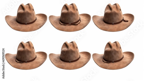 set of brown leather caps