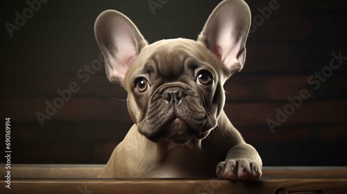  Cute French Bulldog Puppy Portrait © Ammar